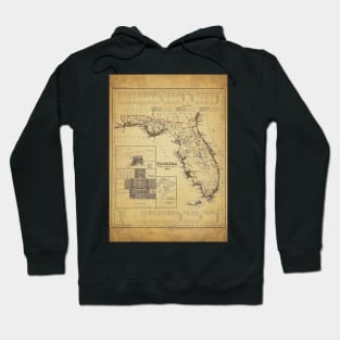 Old Map - Vintage - Florida Hoodie